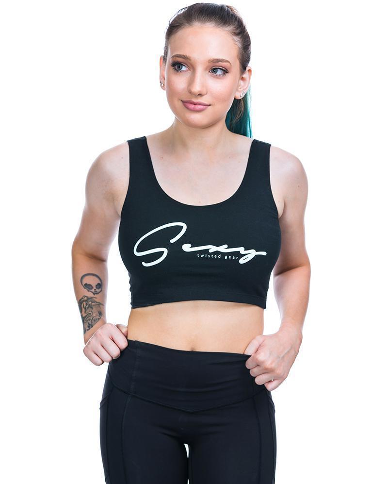 "Sexy" - Women's Nylon Spandex Sports Bra - Twisted Gear, Inc.